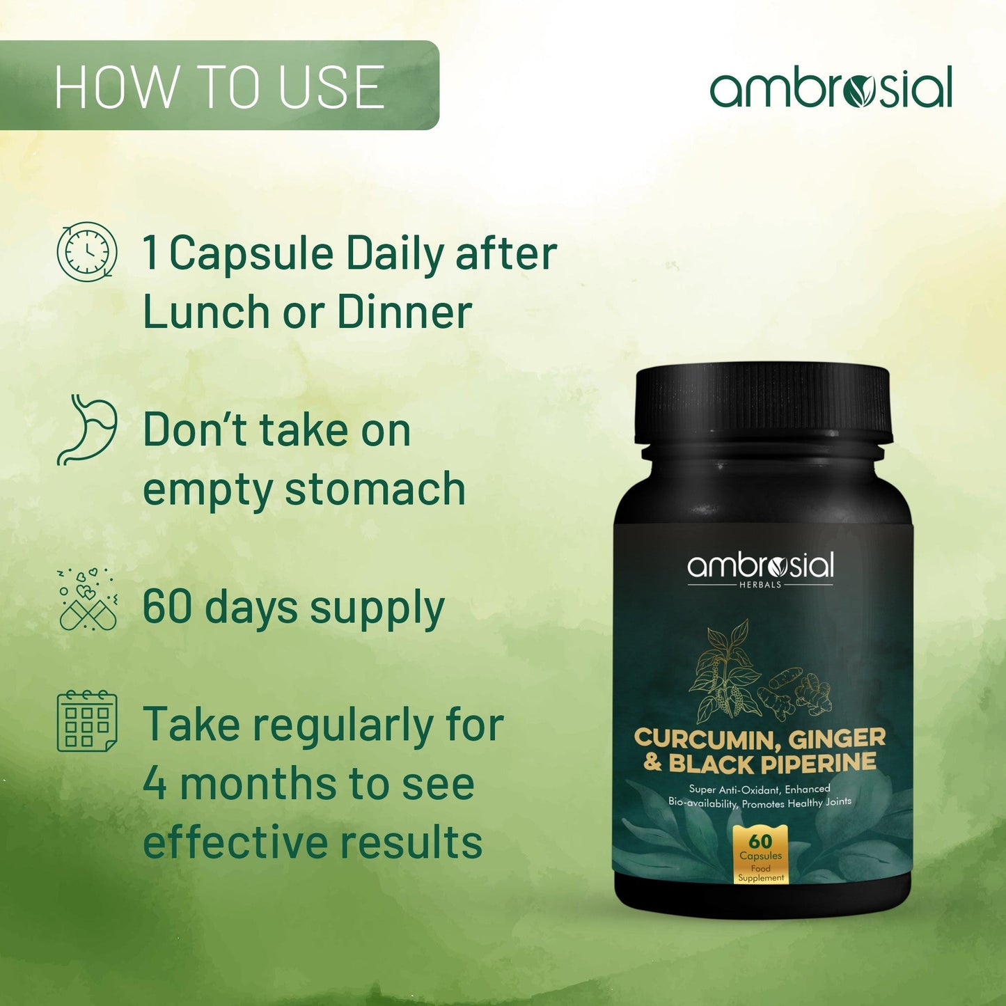 Curcumin, Ginger & Black Piperine