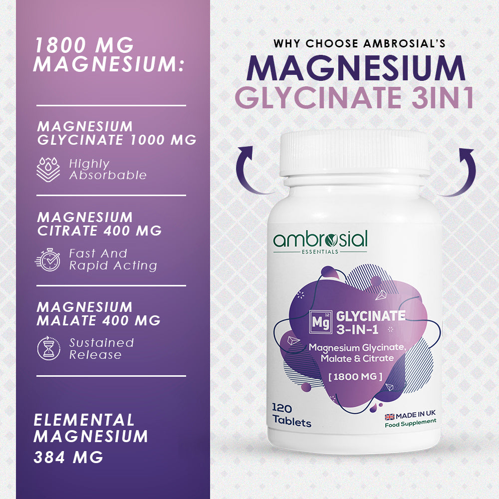 Magnesium Glycinate 3-in-1 Complex 1800mg