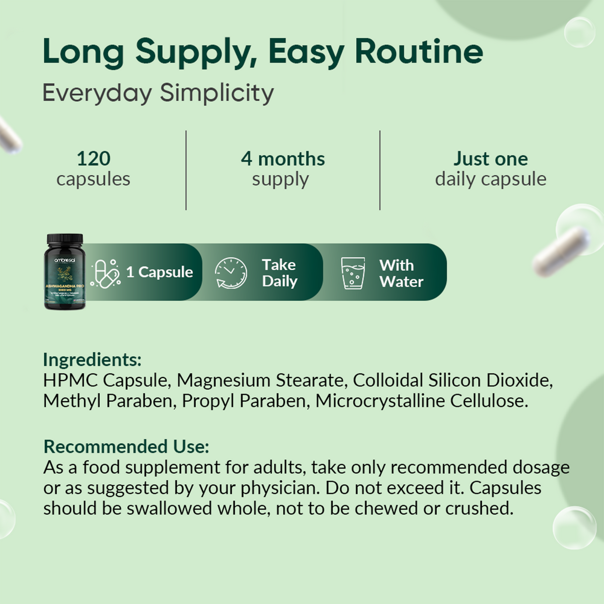 Ashwagandha Capsules Pro - 3000mg
