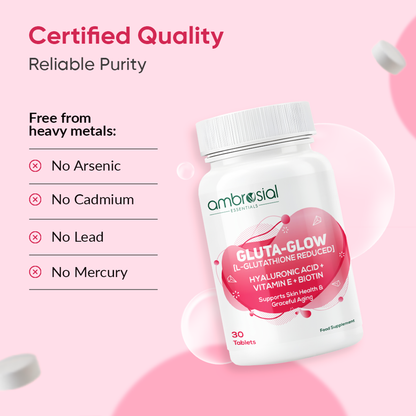 Gluta-Glow L-Glutathione 500mg Tablets