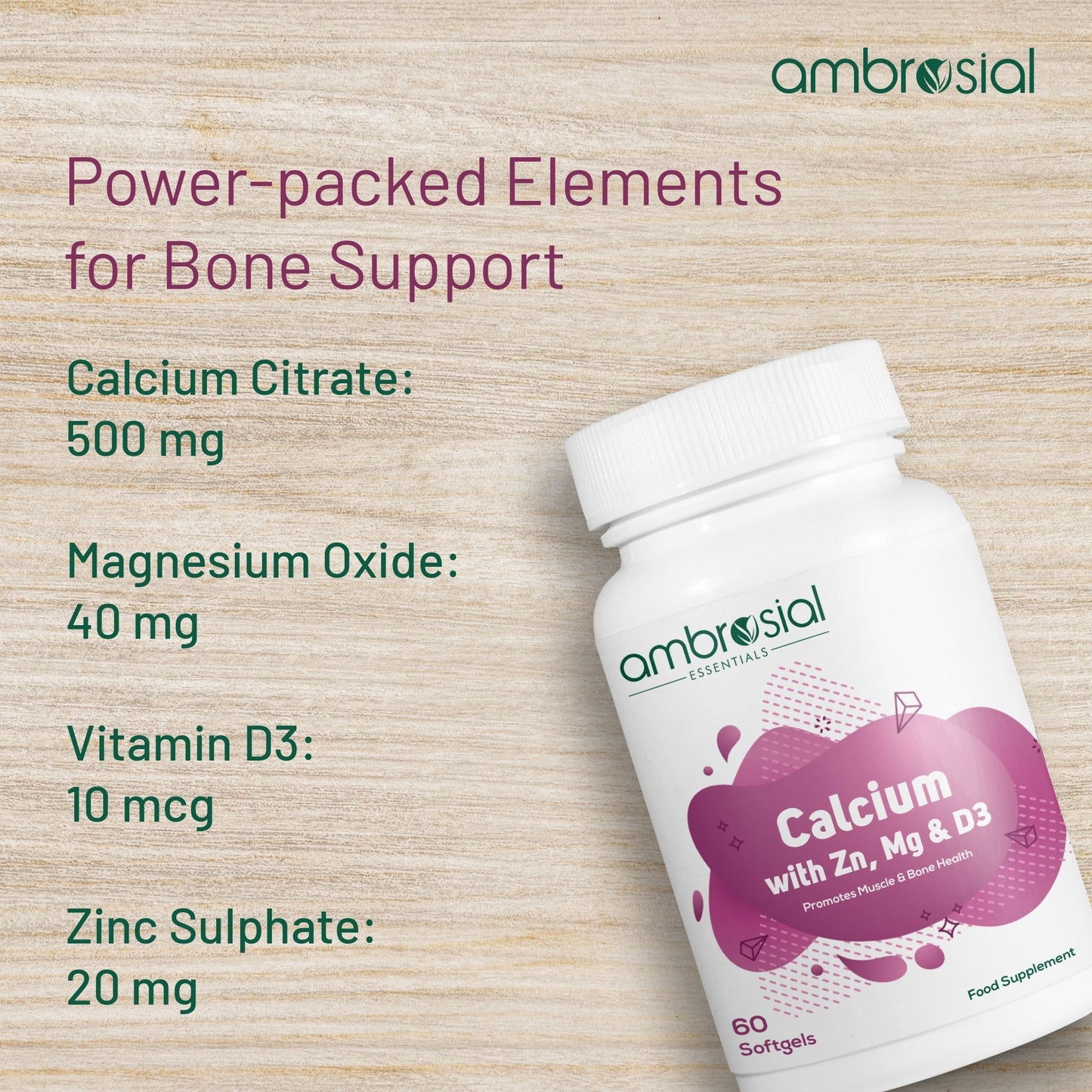 Calcium with Zinc, Magnesium & D3