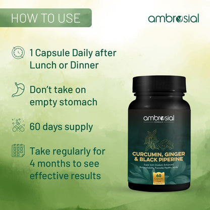 Curcumin, Ginger & Black Piperine